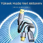 USB 3.0 Uzatma Kablosu Sinyal Güçlendirici Extender Destekli USB-A Uzatıcı Kablo 10 Metre-2