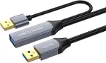 USB 3.0 Uzatma Kablosu Sinyal Güçlendirici Extender Destekli USB-A Uzatıcı Kablo 10 Metre-1
