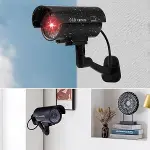 Duvara Monte Edilebilen Kırmızı Işıklı Siyah Sahte Güvenlik Kamerası Fake Kamera (4745)-4