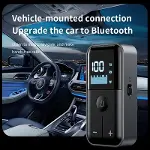 2’si 1 Arada Bluetooth 5.4 Ses Alıcı & Verici – 3.5mm AUX, TF Kart Çalar, LED Ekranlı Kablosuz Adapt-3