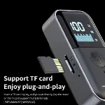 2’si 1 Arada Bluetooth 5.4 Ses Alıcı & Verici – 3.5mm AUX, TF Kart Çalar, LED Ekranlı Kablosuz Adapt-4