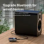 2’si 1 Arada Bluetooth 5.4 Ses Alıcı & Verici – 3.5mm AUX, TF Kart Çalar, LED Ekranlı Kablosuz Adapt-5