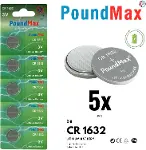 5 adet CR1632(DL1632) 3V Düğme Pil (Akıllı ev aletleri,araba anahtarları,terazi,uzaktan kumanda,bilg-2
