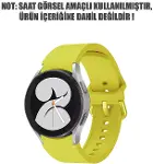 Samsung Galaxy Watch 5 40mm Kordon Solid Silicone Band Sarı-2