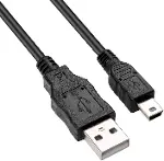 4575 Mini USB to USB Data Şarj Kablosu, Siyah-3