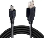 4575 Mini USB to USB Data Şarj Kablosu, Siyah-1