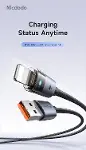 CA-6911 3A Işıklı Usb iPhone Şarj Data Kablosu 1.2m Siyah-3