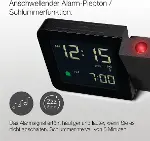 Dijital kablosuz projeksiyonlu çalar saat, orta Avrupa saat dilimi (DCF) için, negatif LCD ekranlı,-6