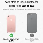 iPhone 7/8/SE 2020/SE 2022 Uyumlu Kamera Korumalı Magsafe Wireless Şarj Özellikli Kristal Berraklıkt-3