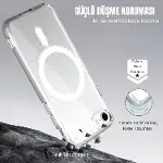 iPhone 7/8/SE 2020/SE 2022 Uyumlu Kamera Korumalı Magsafe Wireless Şarj Özellikli Kristal Berraklıkt-4