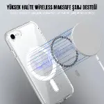 iPhone 7/8/SE 2020/SE 2022 Uyumlu Kamera Korumalı Magsafe Wireless Şarj Özellikli Kristal Berraklıkt-5
