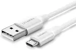 Micro-USB & USB-A Data ve Şarj Kablosu, 2 Metre, Beyaz-1