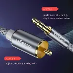 Pro Series 3 Metre 3.5MM Jack to RCA Stereo Ses Sistemi Kablosu, Amfi, Hoparlör, TV Ses Sistemi Kabl-3
