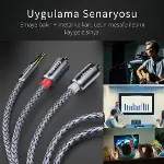 Pro Series 3 Metre 3.5MM Jack to RCA Stereo Ses Sistemi Kablosu, Amfi, Hoparlör, TV Ses Sistemi Kabl-1