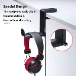 Xspring Kulaklık Standı Askısı - Ayarlanabilir, Dönebilen Kollu Kelepçe ve Kablo Düzenleyici ile Evr-1