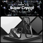 iPhone 16 Pro için SUPER-CRYSTAL Magsafe ile Uyumlu Kılıf Arkası Kristal Berraklığında Cam Görünüm K-2