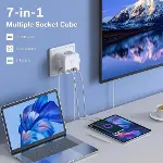 3 Ac Priz Soketli 3 USB+TYPE-C Akım Korumalı, 7 in 1 Priz, 16A Maks, 4000W-2