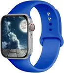 Apple ile uyumlu Watch 38mm 40mm 41mm 1/2/3/4/5/6/se/se2/7/8/9 Spor Silikon Kordon 16-açık Gri-8