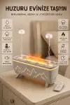 Dekoratif Hava Nemlendirici ve Aromaterapi Difüzörü 280 ML Yağmur Efektli Renkli LED Işıklı-3