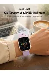 Bluetooth Telefon Görüşmesi, Nabız Ölçümü ve Uyku Takibi Özellikli Akıllı Saat-1