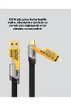 Örgülü Tasarım 4’ü 1 Arada USB-C Lightning Hızlı Şarj Kablosu-3