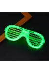 Yeşil LED Işıklı Parti Gözlüğü – Neon Glow Şerit Gözlük 3 Modlu-4
