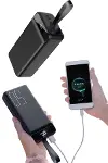 Taşınabilir Powerbank 50.000 mAh 4 Girişli Hızlı Şarj Led Göstergeli Fenerli Şarj-1