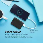 MiniCable 30cm USB-A - USB-C Şarj Kablosu-1