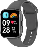 Xiaomi Redmi Watch 3 Active ile Uyumlu Klasik Zore Kordon – Koyu Gri-1