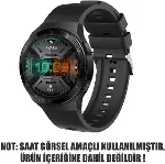 Xiaomi Amazfit GTR 47mm için Kordon, Silicone RapidBands Siyah [GTR 47mm ile Uyumlu Kordon - Siyah]-2