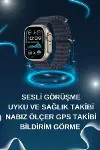 Akıllı Saat Bluetooth Bağlantılı NFC ve GPS Uyumlu Nabız Ölçer Sesli Görüşme-2