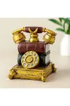 Vintage Telefon Biblo Kumbara Reçine 15.5x15.5x10 cm-1
