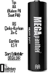 24lü Set (12 AA + 12 AAA) İnce ve Kalın Kalem Pil Kumanda Pili Saat Pili Zn-C 1.5V-3