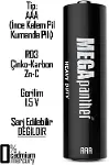 24lü Set (12 AA + 12 AAA) İnce ve Kalın Kalem Pil Kumanda Pili Saat Pili Zn-C 1.5V-4
