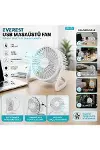 USB Şarjlı Masaüstü Fan 14.5x14.1 cm PVC Gövde-3
