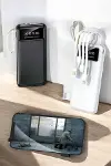 20.000 Mah Led Işıklı LCD Ekran USB Girişli Type-C Lightning Powerbank-2