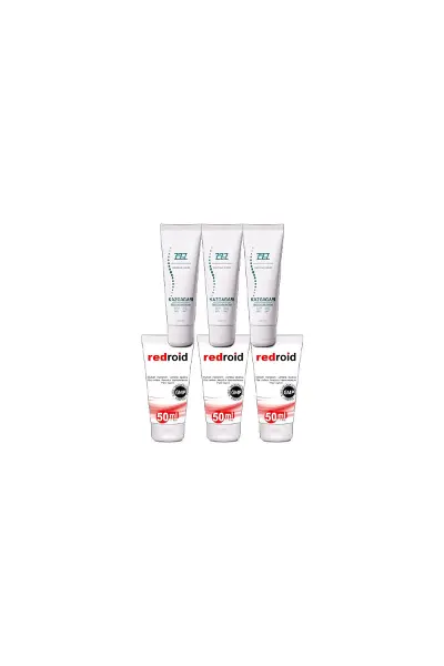 Kaz Gagası Kremi 3x100 ml Rahatlatıcı +Redroid Rahatlatıcı  Krem 3x50 ml