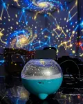 Çok Renkli LED Yıldız Projektör Gece Lambası Bluetooth Müzik Çalar ve Kumandalı Kontrol-1