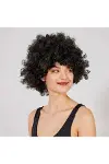Siyah Renk Kıvırcık Afro Bonus Peruk-2
