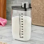 Hava Geçirmez Vakumlu Deterjan Saklama Kabı - Kendinden Ölçekli Vakum Kapaklı Deterjanlık 2100 ml-1