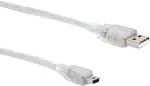 SL-UK55 Usb2.0 5m Şeffaf Usb AM/Mini 5pin Kablo-2