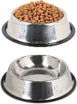 Paslanmaz Çelik Kedi ve Köpek Mama Kabı - Kaymaz Tabanlı, Dayanıklı Besleme Tası (16 Cm)-1