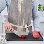 30 cm Paslanmaz Çelik Izgara Hamburger Spatulası, Ahşap Sap, Barbekü Mangal Spatulası-3