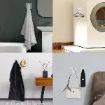 ® 10 Adet Çok Amaçlı Yapışkanlı Çivi Vida Askı Kanca Raf Tablo Saat Asma Aparatı 10mm Vidalı-7