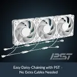 P12 Pro A-RGB (Beyaz) - Güçlü Premium Fan 120 mm PWM Fan Y Kablo Ayırıcı ile 600~3000RPM 0RPM-5