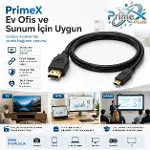 PrimeX PX-1121 Micro HDMI to HDMI Kablo, 1.5 Metre 1080P Full HD Hdmi Görüntü ve Ses Aktarım Kablosu-5