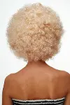 Altın Renk Kıvırcık Afro Bonus Peruk Saç Parti Peruğu Platin Gold-4
