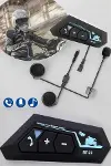 Kask Kulaklık Bluetooth Motosiklet Kulaklık Intercom Su Geçirmez-3