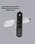 3 USB Çıkışlı Hızlı Şarjlı Anahtarlı Üçlü Priz-2