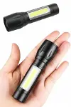 EL Feneri Uzun Menzilli Usb Şarj Edilebilir Kamp Lambası-1